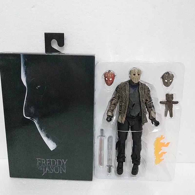 NECA Friday The 13th Figure Toys Freddy Jason Voorhees Blood Action Figure Jason Collectible Model Christmas Halloween Gifts-EXPROTAS