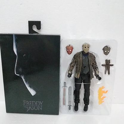 NECA Friday The 13th Figure Toys Freddy Jason Voorhees Blood Action Figure Jason Collectible Model Christmas Halloween Gifts-EXPROTAS