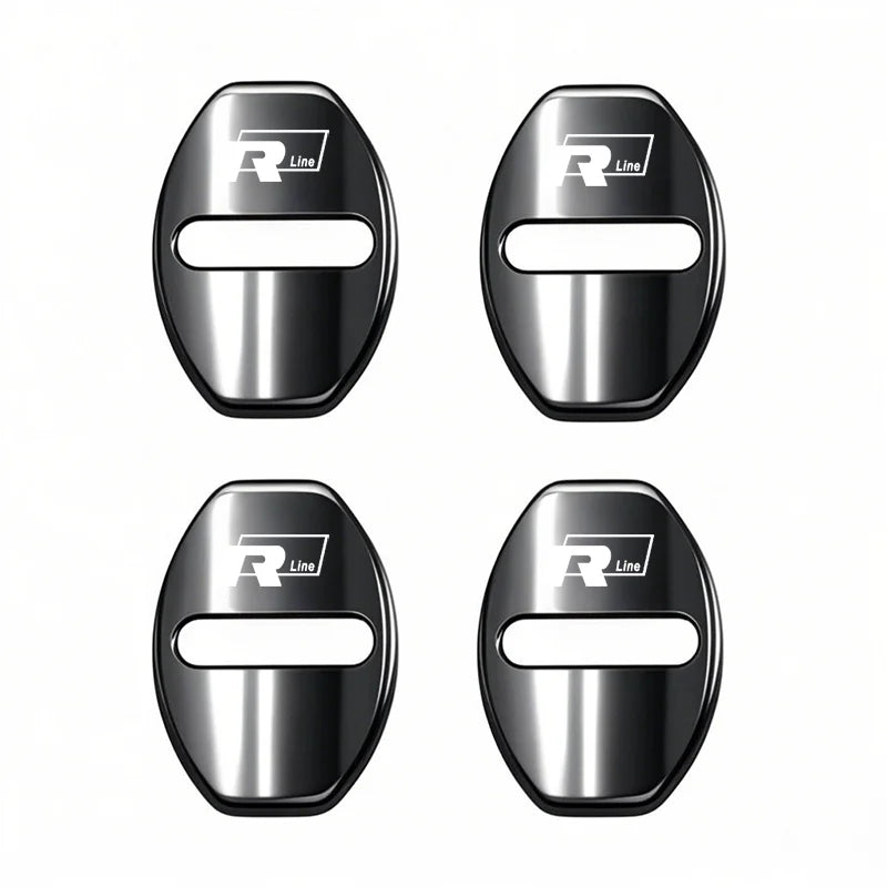 4Pcs Car Door Lock Cover Protective Buckle Sticker for VW Golf MK6