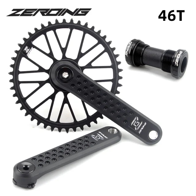 ZEROING Road Folding Bicycle Crankset 10/11/12speed Single Chainring 40/42/44/46/48T With Bracket Bottom BSA For Gravel Bike-EXPROTAS