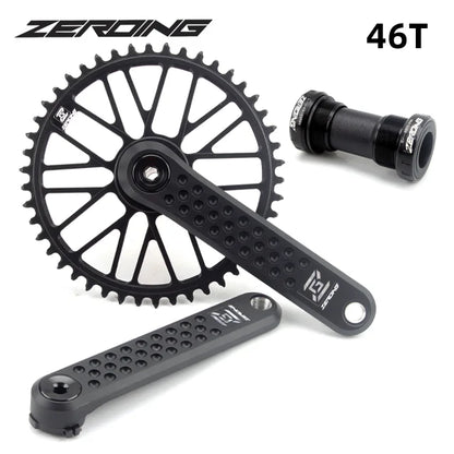 ZEROING Road Folding Bicycle Crankset 10/11/12speed Single Chainring 40/42/44/46/48T With Bracket Bottom BSA For Gravel Bike-EXPROTAS