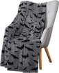 1PC Black Bat Fleece Blanket Soft Halloween Flying Bats Gift