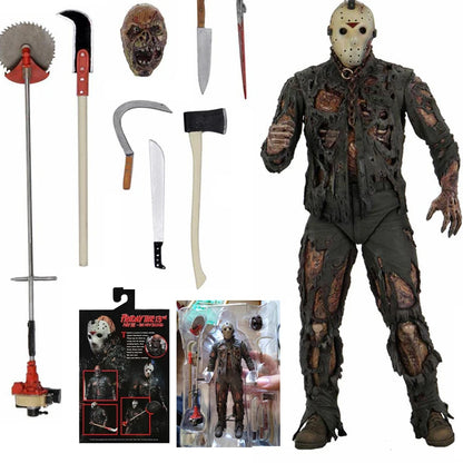 NECA Friday The 13th Figure Toys Freddy Jason Voorhees Blood Action Figure Jason Collectible Model Christmas Halloween Gifts-EXPROTAS