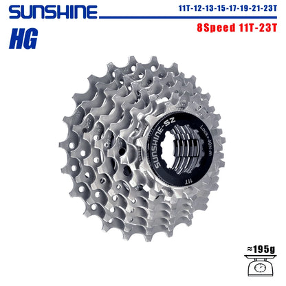 SUNSHINE Road Bike Cassette for Shimano HG 8–12 Speed Multiple Ratios - EXPROTAS