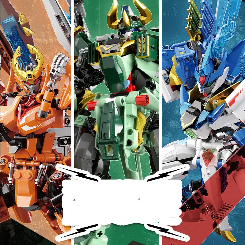 Mecha Series 2-in-1 Dinosaur Building Blocks Tyrannosaurus Rex Model
