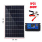 300W Solar Battery Panel Kit 12V Monocrystalline for RV Caravan Boat
