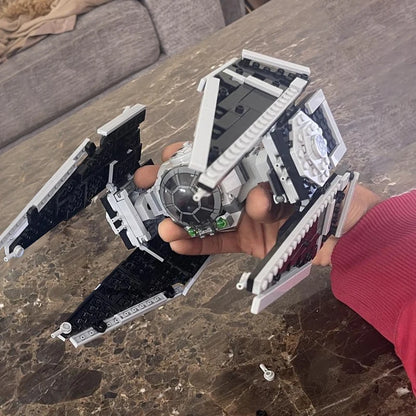 412Pcs NEW MOC Spaceship Bricks Imperia TIE Fighters Ship Kits Builidng Blocks Starfighter Interceptors DIY Model Toys Gifts-EXPROTAS