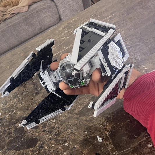 412Pcs NEW MOC Spaceship Bricks Imperia TIE Fighters Ship Kits Builidng Blocks Starfighter Interceptors DIY Model Toys Gifts-EXPROTAS