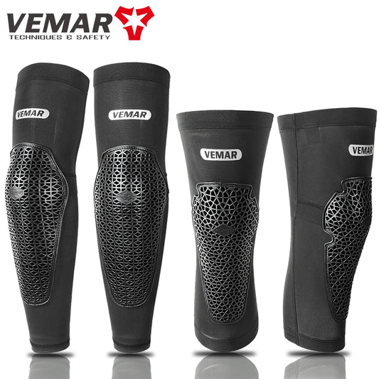 Motocross Knee Elbow Pads VEMAR Protective Sleeves Motorcycle MTB ATV DH