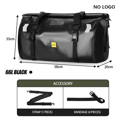 Universal Motorcycle Waterproof Tail Bags Back Seat Bags Cycling Camping Travel Bag Motorbike Scooter Sport Luggage Pack 66L 40L-EXPROTAS