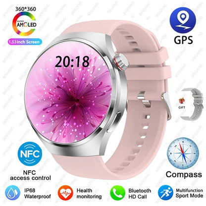 For Huawei GT4 PRO Smart Watch Men Watch 4 Pro AMOLED HD Screen Bluetooth Call GPS NFC Heart rate waterproof SmartWatch 2024 New-EXPROTAS