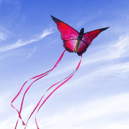 Butterfly Kites Red 100m String for Adults and Kids Outdoor Flying