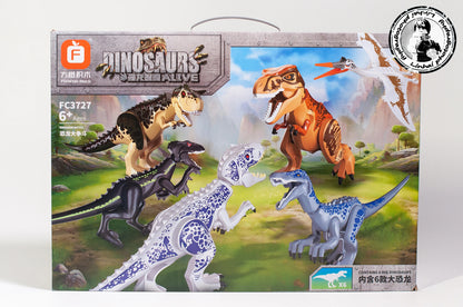 Jurassic Ocean Escape Ship Building Blocks MOC Mosasaurus Dinosaur Brick Set
