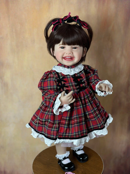 BZDOLL 55CM 22Inch Can Stand Reborn Baby Lifelike Girl Doll Full Soft Silicone Body Princess Toddler Bebe Birthday Gift-EXPROTAS