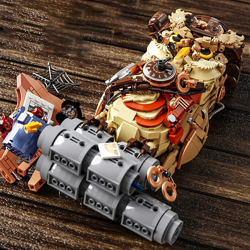 1200+pcs Owl Detective Magic Animal Building Blocks MOC Creative DIY Model Toy Gift