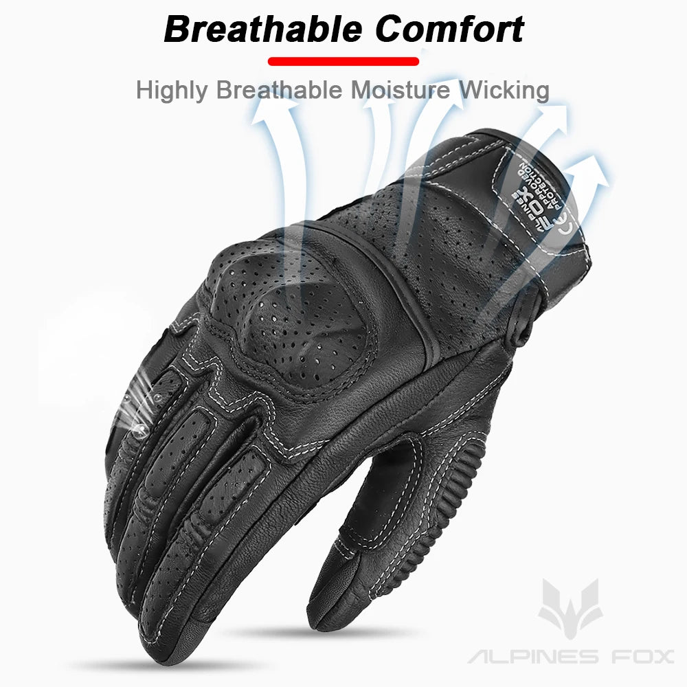 Brown Vintage Leather Motorcycle Gloves Men CE Certification Motorbike Riding Touch Screen Motocross Moto Racing Biker Glove XXL-EXPROTAS