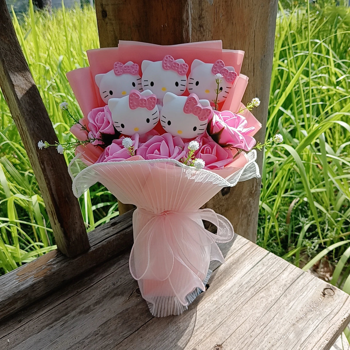 Pooh Bear Bouquet Plush Doll for Wedding Graduation Birthday Christmas