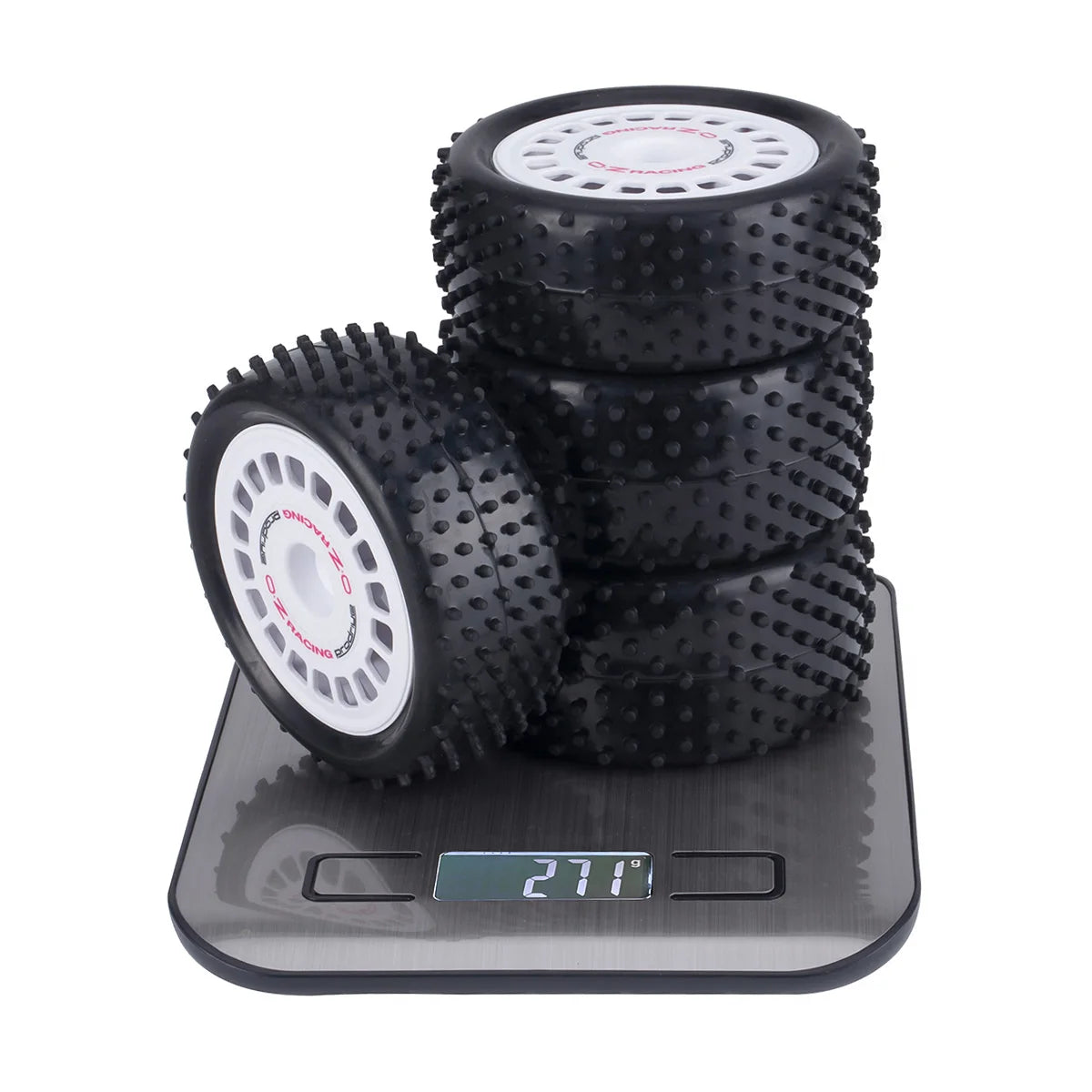 4Pcs 88mm Pre-Glued Road Wheels Tyres 1/10 RC Buggy TT-02B DT-02 Rally