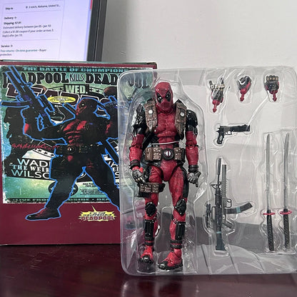 Yamaguchi Revoltech EPIC Deadpool Action Figure Ultimate X-Men Deadpool Super Hero Figure Toys Collectible Model Doll Gifts-EXPROTAS
