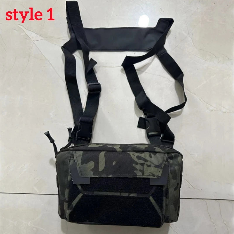 Fishing Vest Bag Men's Camo Fishing Lures Utility Tackle Chest Bags Waist Pack Outdoor Mountaineering Camping Hiking EDC Hunting-EXPROTAS