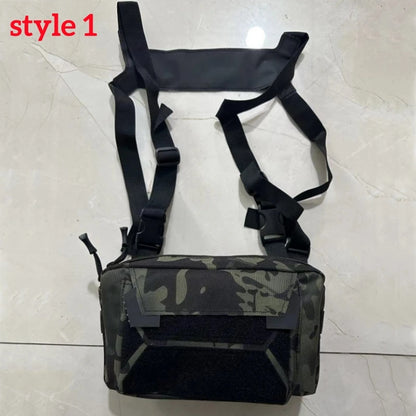 Fishing Vest Bag Men's Camo Fishing Lures Utility Tackle Chest Bags Waist Pack Outdoor Mountaineering Camping Hiking EDC Hunting-EXPROTAS