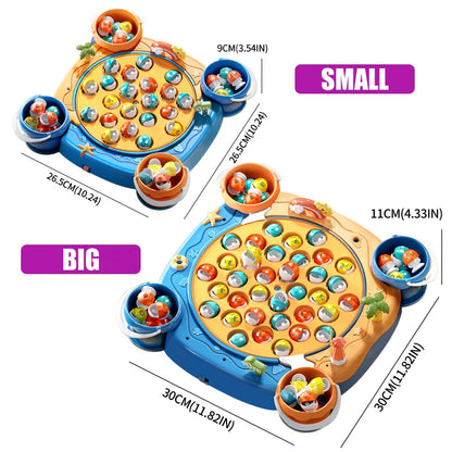 Kids Magnetic Fishing Play for Children Electric Fishing Toy Have Music Spinning Game Fish Rod Education Baby 3 Year Gifts-EXPROTAS