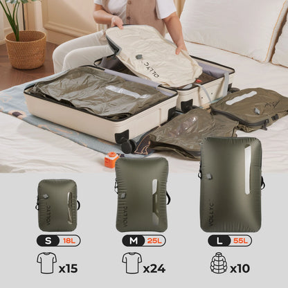 Vacuum Storage Bag 18-55L Reusable Compression Luggage Travel Bags