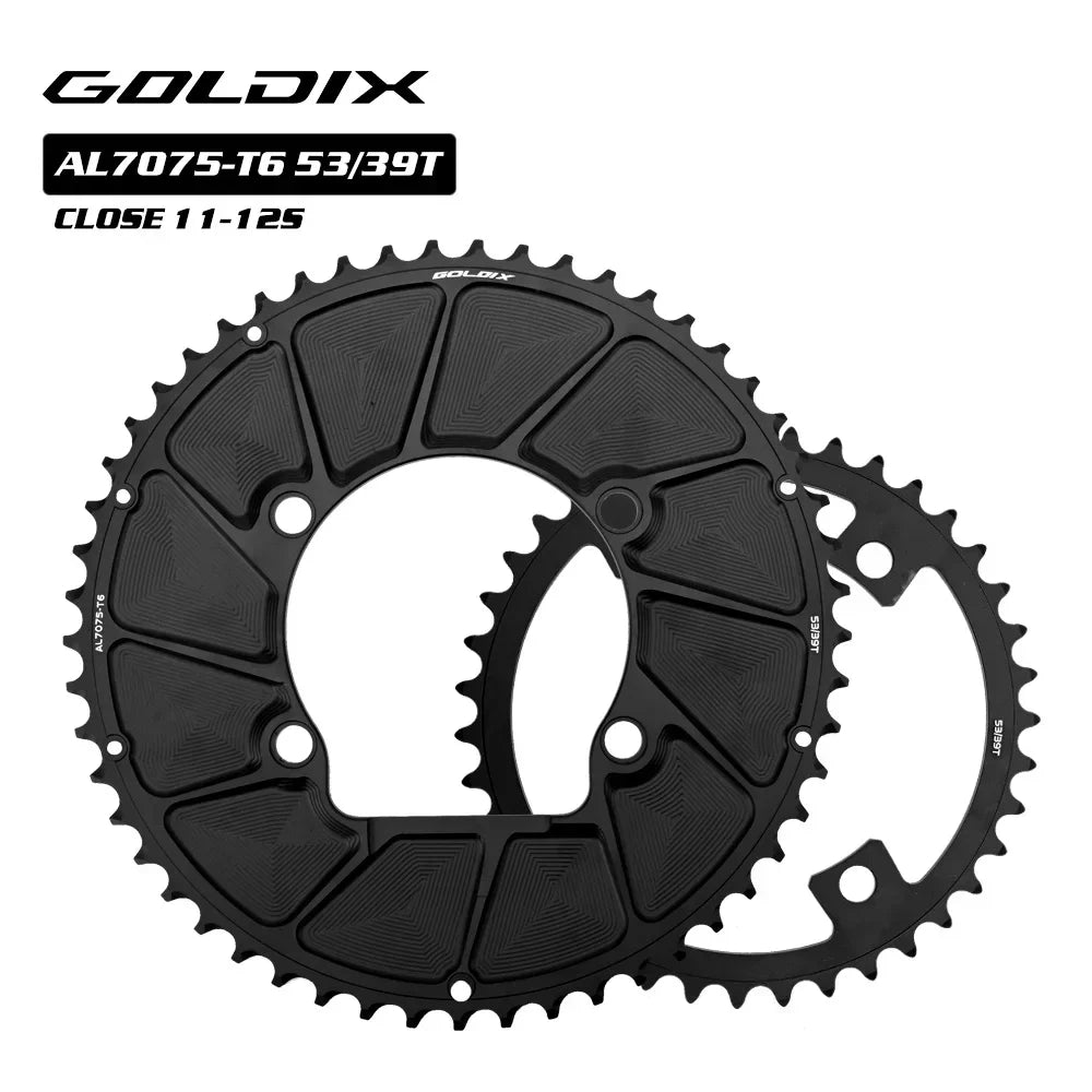 GOLDIX 110BCD 2X Aero Double Chainring 4-Bolt for Shimano R9200 R8100 R7100
