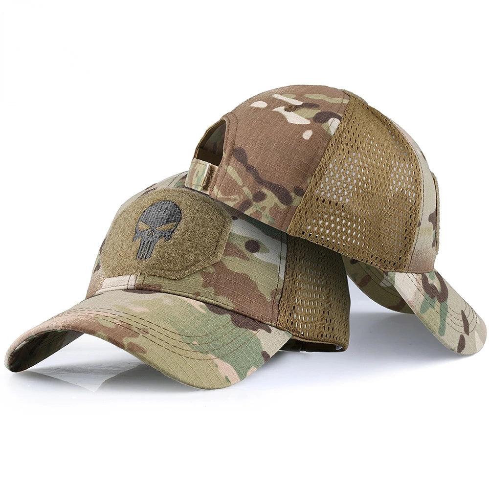 Sun Protection Baseball Cap Outdoor UV Fishing Hat Breathable Camo Men