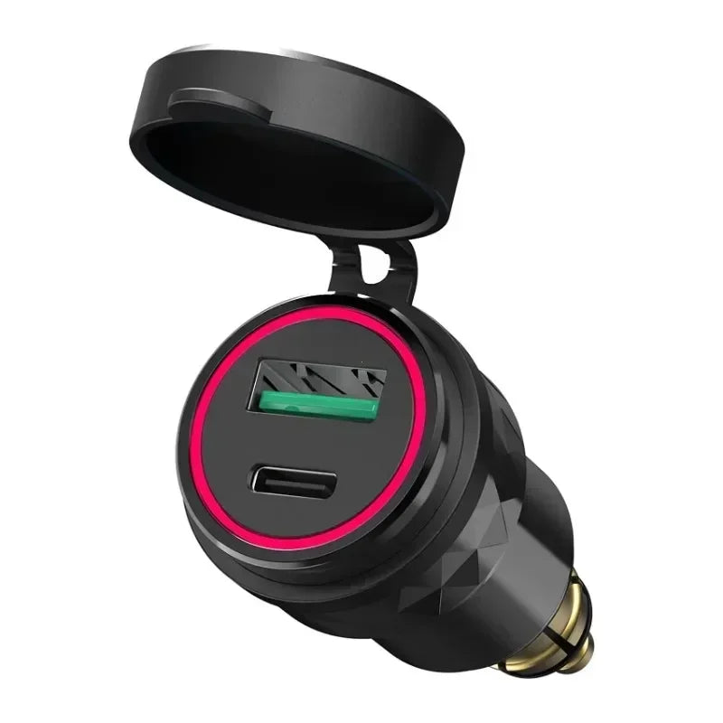 Motorcycle Waterproof Charger 30W USB Hella DIN Plug PD for BMW Ducati Triumph