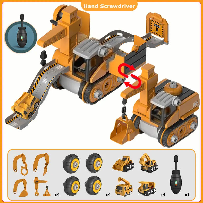 Kids Engineering Vehicle Electric Drill Tool Toys Match Children Educational Assembled Sets Tools For Boys Nut Building Gift-EXPROTAS