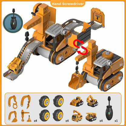 Kids Engineering Vehicle Electric Drill Tool Toys Match Children Educational Assembled Sets Tools For Boys Nut Building Gift-EXPROTAS