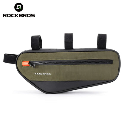 ROCKBROS Bicycle Frame Tube Bag 1.7L Reflective Large Capacity MTB Road Bike Storage