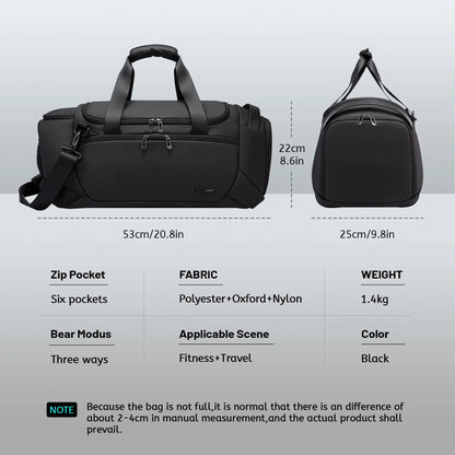 BANGE Waterproof Travel Bags 21 Inch Duffel for Men with Shoe Compartment