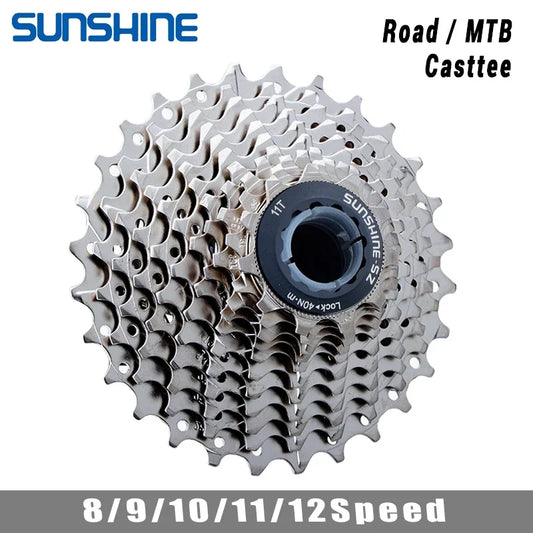 SUNSHINE 8–12 Speed Road Cassette 11-23T to 11-36T Compatible Shimano HG - EXPROTAS