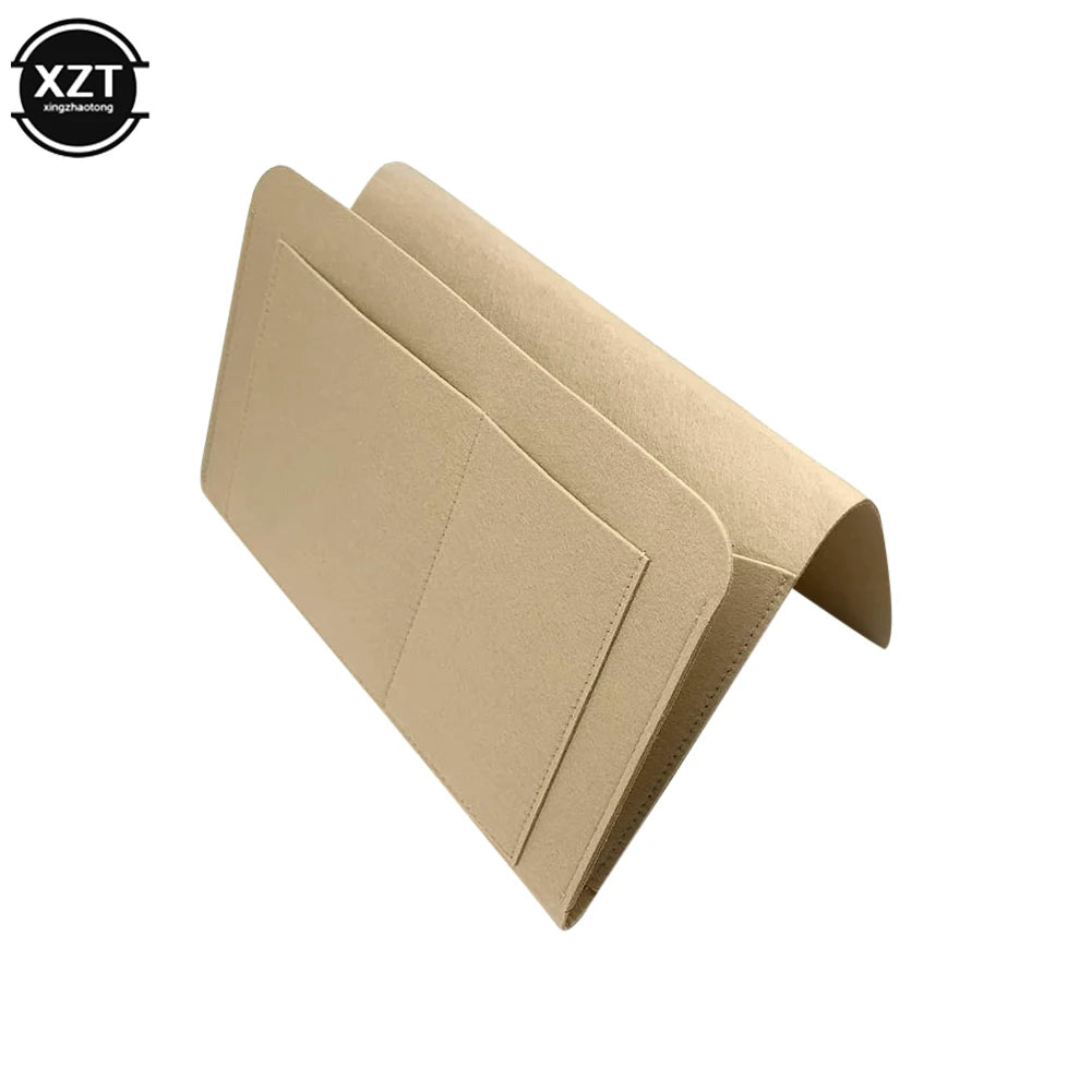 1pc Felt Bedside Storage Organizer Pocket Holder for Phone Book Tissue Sofa