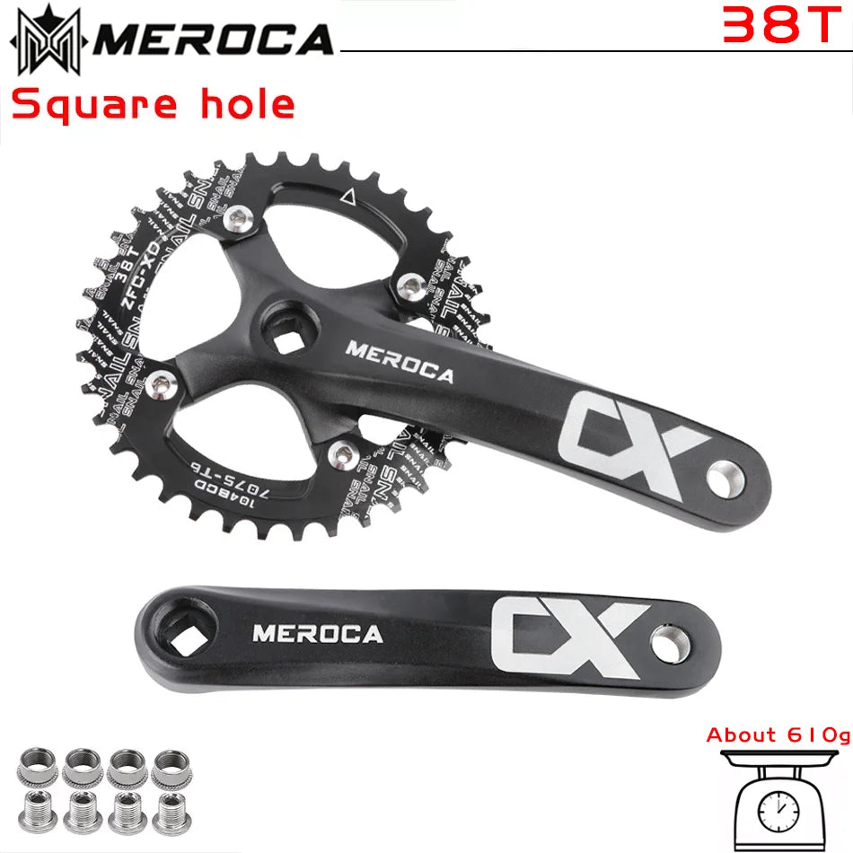 104BCD MTB Crankset 170mm Aluminum Square Taper 32T-42T Chainring