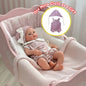 25cm Meadow Silicone Reborn Girl Doll Open Mouth Washable Painted 2 Outfits