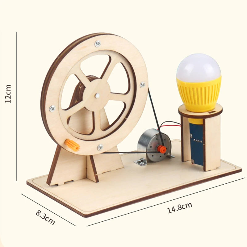 Wooden Hand Generator Science Toy for Children Physics Experiment Gadget