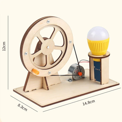 Wooden Hand Generator Science Toy for Children Physics Experiment Gadget