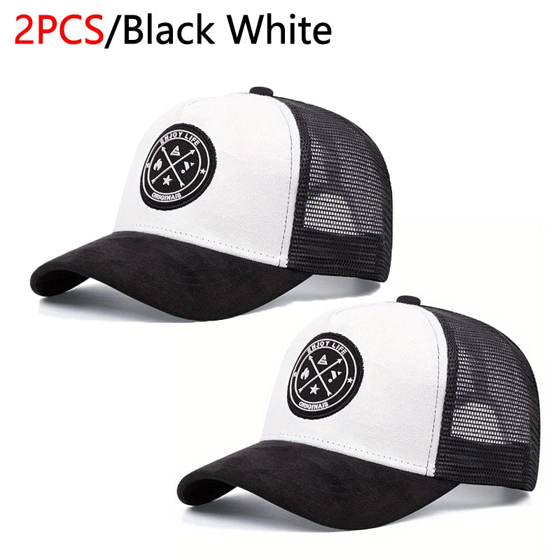 ENJOY LIFE Mesh Baseball Cap, Unisex Snapback, Breathable Street Hip Hop Trucker Hat