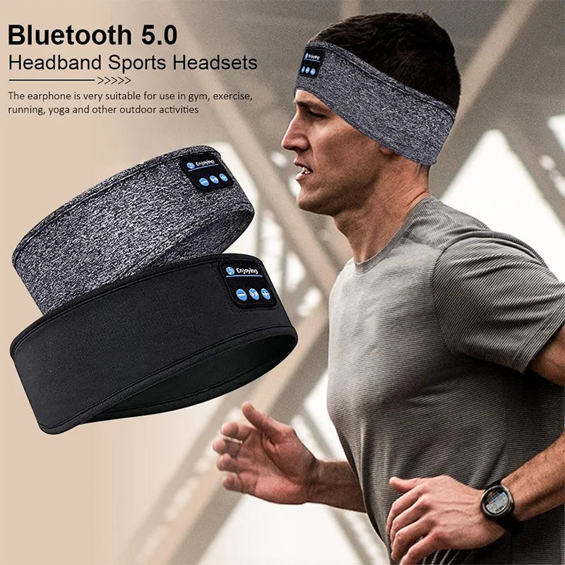 Wireless Bluetooth Music Eye Mask Headphones Anti-noise Sports Headband