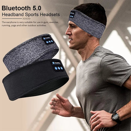 Wireless Bluetooth Music Eye Mask Headphones Anti-noise Sports Headband