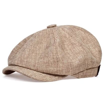 Tweed Peaky Blinders Hat Adjustable Newsboy Cap Herringbone Wool Flat