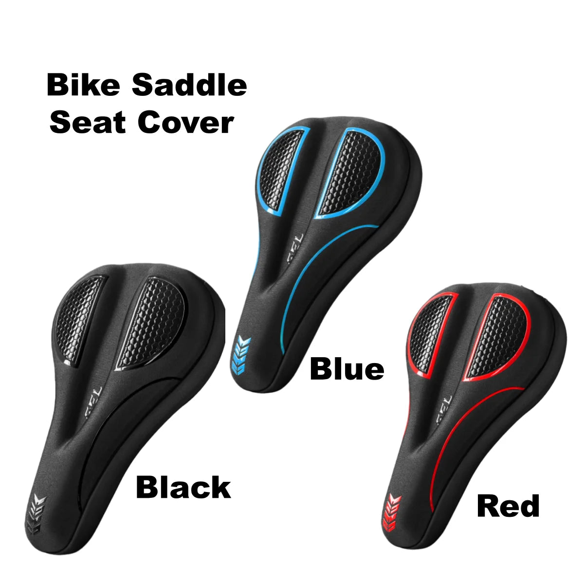 Padded Gel Bike Seat Cover Comfort Saddle Cushion for MTB Road Exercise Bike