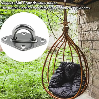 2 Set Heavy-Duty Ceiling Wall Mount Hooks Swing Chair Eye Plate Brackets