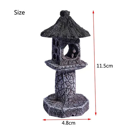 Fish Tank Castle Ornament Ancient Resin Decoration for Aquarium Landscaping