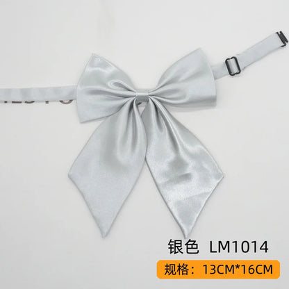 Women Butterfly Bow Ties Solid Silk Necktie Formal Accessory for Events