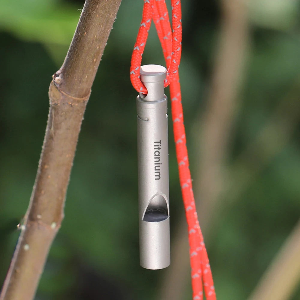 Titanium Whistle Loud Portable Keychain EDC Emergency Survival Outdoor