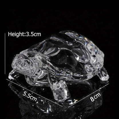Crystal Turtle Mini Statue Lucky Figurine Home Office Desk Decor